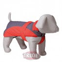 Trixie Abrigo Impermeable Lorient, L, 55 cm, Rojo-Gris para perro