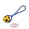 Trixie Pelota Fútbol en cuerda, Goma de caucho, ø8cm,35cm