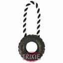 Trixie Neumático caucho con cuerda, ø 15 cm,32 cm