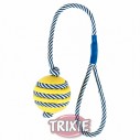 Trixie Pelota caucho con cuerda fluorescente, ø 5 cm,40 cm