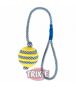 Trixie Pelota caucho con cuerda fluorescente, ø 5 cm,40 cm