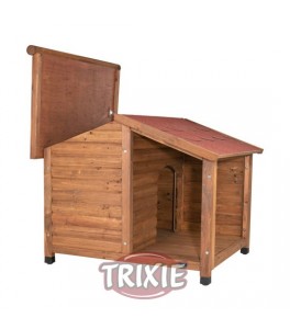 Trixie Caseta madera Natura con porche, 100×82×90 cm
