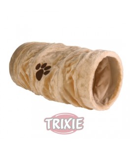 Tunel juego, Peluche, ø 22x60 cm, Beige