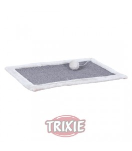 Alfombrilla Rascadora con borde de felpa, 55×35cm, gris