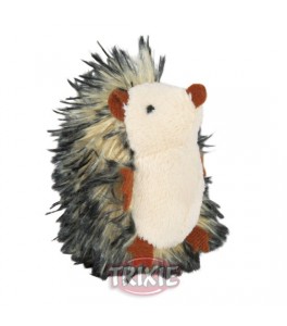 Trixie Erizo Negro con Catnip y sonido, Peluche, 8 cm