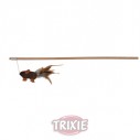 Trixie Varita madera, ratón con plumas, 50cm