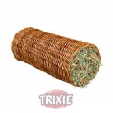 Trixie Túnel Mimbre con heno, zanahoria, ø15x33cm, 110g