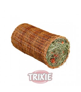 Trixie Túnel Mimbre con heno, zanahoria, ø20x38cm, 220g