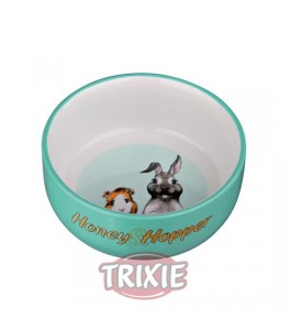 Trixie Comedero cerámica Honey & Hopper, 250 ml, ø 11 cm
