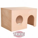 Trixie Casita madera cobayas, natural, 24x15x15 cm