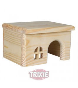 Trixie Casita madera para hámsters, 15×12×15 cm