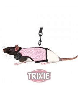 Trixie Set de arnes y correa para roedores y ratas