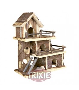 Trixie Casita Tammo, Natural Living para roedores, 25x30x12 cm