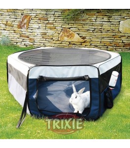 Trixie Recinto Roedores Plegable de nylon, ø 130x55 cm, azul/gris